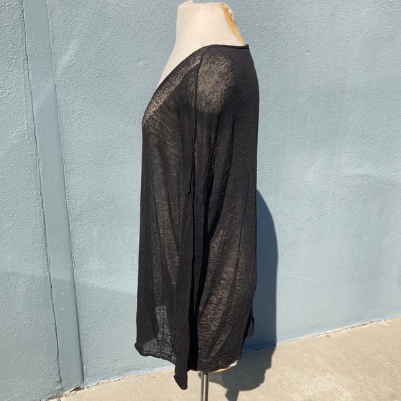 Eileen Fisher Loose Stitch Knit Lightweight Sheer Pullover - Picture 2 of 9